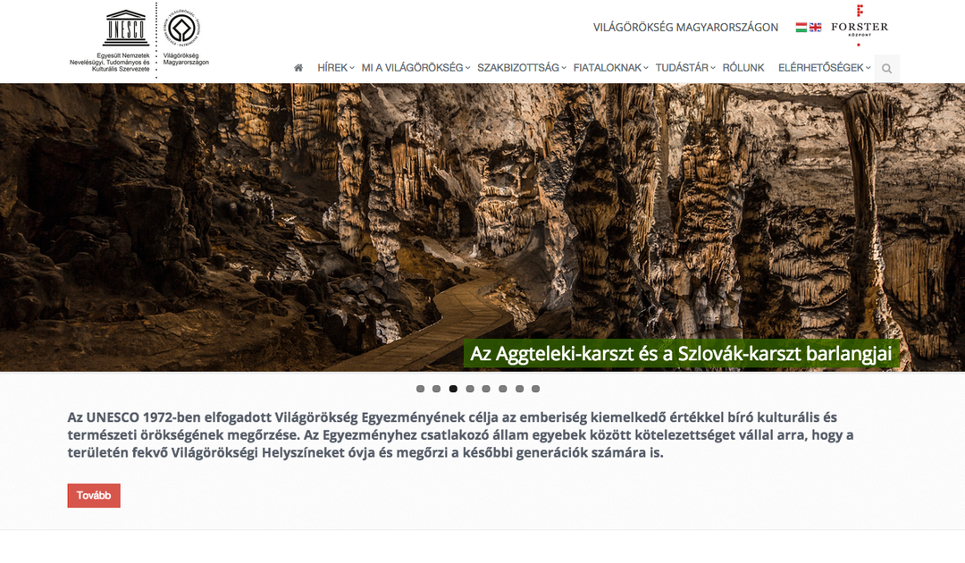 UNESCO Magyar Világörökség (Projektvezetés, Magyar- Angol Tartalom)